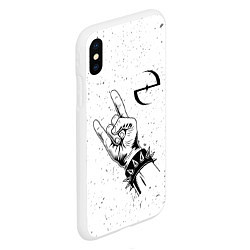 Чехол iPhone XS Max матовый Evanescence и рок символ, цвет: 3D-белый — фото 2
