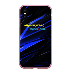 Чехол iPhone XS Max матовый Cyberpunk 2077 phantom liberty, цвет: 3D-розовый