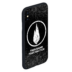 Чехол iPhone XS Max матовый Thousand Foot Krutch с потертостями на темном фоне, цвет: 3D-черный — фото 2