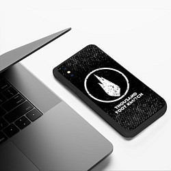 Чехол iPhone XS Max матовый Thousand Foot Krutch с потертостями на темном фоне, цвет: 3D-черный — фото 2