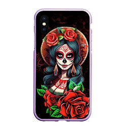 Чехол iPhone XS Max матовый Паломница - La Peregrina, цвет: 3D-сиреневый