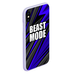 Чехол iPhone XS Max матовый Beast mode - синяя униформа, цвет: 3D-светло-сиреневый — фото 2