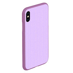 Чехол iPhone XS Max матовый Мелкая мозаика сиреневый полосы, цвет: 3D-фиолетовый — фото 2