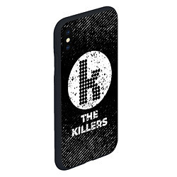 Чехол iPhone XS Max матовый The Killers с потертостями на темном фоне, цвет: 3D-черный — фото 2