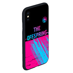 Чехол iPhone XS Max матовый The Offspring - neon gradient: символ сверху, цвет: 3D-черный — фото 2