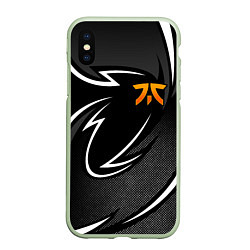 Чехол iPhone XS Max матовый Fnatic - white line, цвет: 3D-салатовый