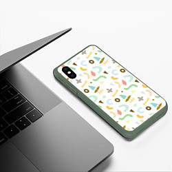 Чехол iPhone XS Max матовый Little style, цвет: 3D-темно-зеленый — фото 2