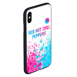 Чехол iPhone XS Max матовый Red Hot Chili Peppers neon gradient style: символ, цвет: 3D-черный — фото 2