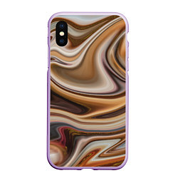 Чехол iPhone XS Max матовый Chocolate fantasy, цвет: 3D-сиреневый