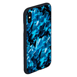 Чехол iPhone XS Max матовый Кристаллическая текстура, цвет: 3D-черный — фото 2