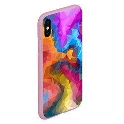 Чехол iPhone XS Max матовый Super colors, цвет: 3D-розовый — фото 2