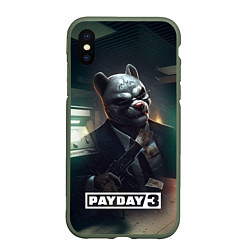 Чехол iPhone XS Max матовый Payday 2 dog mask