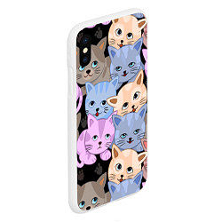 Чехол iPhone XS Max матовый Cats party, цвет: 3D-белый — фото 2