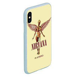 Чехол iPhone XS Max матовый Nirvana - In utero, цвет: 3D-голубой — фото 2