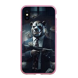 Чехол iPhone XS Max матовый Payday 3 bear, цвет: 3D-розовый