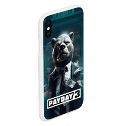 Чехол iPhone XS Max матовый Payday 3 bear, цвет: 3D-белый — фото 2