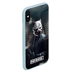 Чехол iPhone XS Max матовый Payday3 bulldog, цвет: 3D-голубой — фото 2