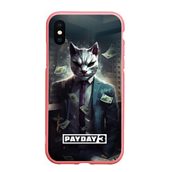 Чехол iPhone XS Max матовый Pay day 3 cat, цвет: 3D-баблгам