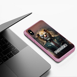 Чехол iPhone XS Max матовый Payday 3 lion, цвет: 3D-розовый — фото 2