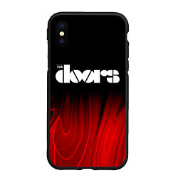 Чехол iPhone XS Max матовый The Doors red plasma, цвет: 3D-черный