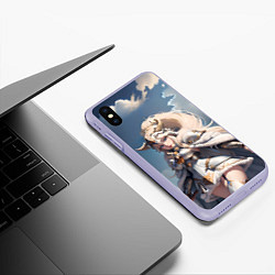 Чехол iPhone XS Max матовый Валькирия, цвет: 3D-светло-сиреневый — фото 2