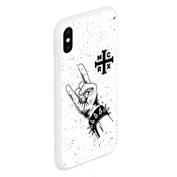 Чехол iPhone XS Max матовый My Chemical Romance и рок символ, цвет: 3D-белый — фото 2