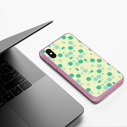 Чехол iPhone XS Max матовый Art green, цвет: 3D-розовый — фото 2