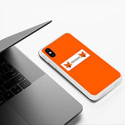 Чехол iPhone XS Max матовый Лисьи мордочки, цвет: 3D-белый — фото 2