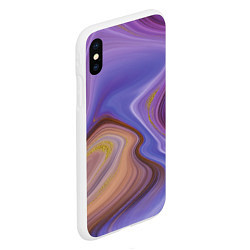 Чехол iPhone XS Max матовый Violet fantasy, цвет: 3D-белый — фото 2