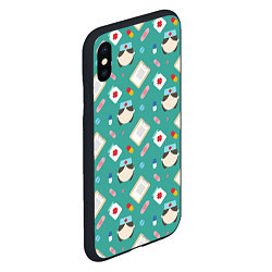 Чехол iPhone XS Max матовый Nurse style, цвет: 3D-черный — фото 2