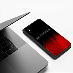 Чехол iPhone XS Max матовый Joy Division red plasma, цвет: 3D-черный — фото 2