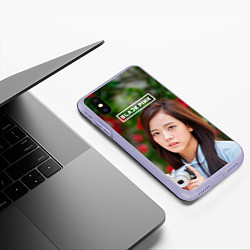 Чехол iPhone XS Max матовый Blackpink Jisoo, цвет: 3D-светло-сиреневый — фото 2