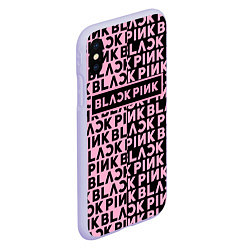 Чехол iPhone XS Max матовый Blackpink - pink text, цвет: 3D-светло-сиреневый — фото 2