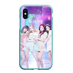 Чехол iPhone XS Max матовый Blackpink girl style, цвет: 3D-мятный