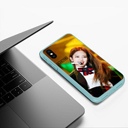 Чехол iPhone XS Max матовый Blackpink Jennie Kim, цвет: 3D-мятный — фото 2