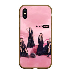 Чехол iPhone XS Max матовый Blackpink poster, цвет: 3D-коричневый