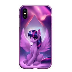 Чехол iPhone XS Max матовый Твайлайт Спаркл, цвет: 3D-фиолетовый