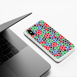 Чехол iPhone XS Max матовый Фишки, Ставки, Покер, цвет: 3D-белый — фото 2