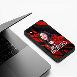 Чехол iPhone XS Max матовый Rose Blackpink, цвет: 3D-черный — фото 2
