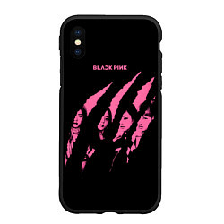 Чехол iPhone XS Max матовый Blackpink Tearing with claws, цвет: 3D-черный