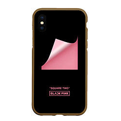 Чехол iPhone XS Max матовый Blackpink Square two, цвет: 3D-коричневый