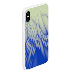 Чехол iPhone XS Max матовый Лучи - неоновый синий - Хуф и Ся, цвет: 3D-белый — фото 2