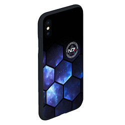 Чехол iPhone XS Max матовый Mass Effect - N7 - Космос, цвет: 3D-черный — фото 2