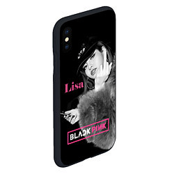 Чехол iPhone XS Max матовый Blackpink Lisa fuck, цвет: 3D-черный — фото 2