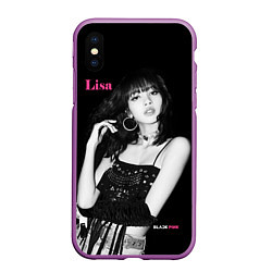 Чехол iPhone XS Max матовый Blackpink lovely Lisa, цвет: 3D-фиолетовый