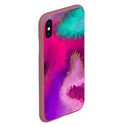 Чехол iPhone XS Max матовый Pinky spirit, цвет: 3D-малиновый — фото 2