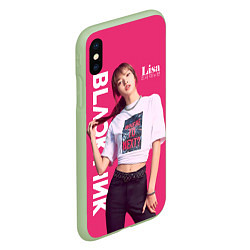 Чехол iPhone XS Max матовый Blackpink Beautiful Lisa, цвет: 3D-салатовый — фото 2