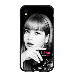 Чехол iPhone XS Max матовый Blackpink Lisa Business card, цвет: 3D-черный