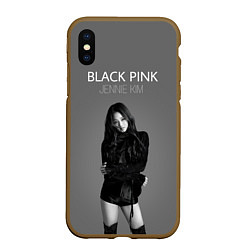 Чехол iPhone XS Max матовый Blackpink - Jennie Kim, цвет: 3D-коричневый