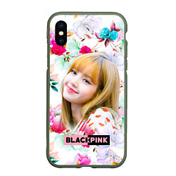 Чехол iPhone XS Max матовый Blackpink Lisa, цвет: 3D-темно-зеленый